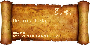 Bombicz Alda névjegykártya